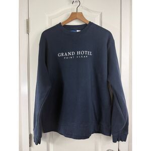 Grand Hotel Point Clear Alabama Sweatshirt Men's Large Navy Big Cotton Gear